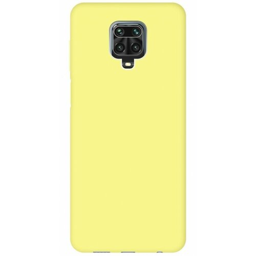 Накладка силиконовая Silicone Cover для Xiaomi Redmi Note 9 Pro / Xiaomi Redmi Note 9S жёлтая