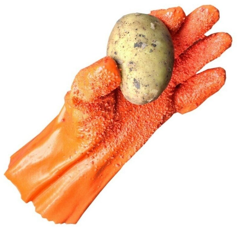 Перчатки для чистки картошки, овощей, рыбы, 1 пара