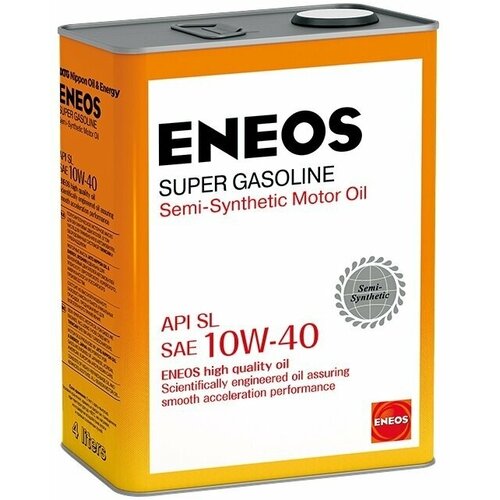 Масло моторное ENEOS Super Gasoline SL полусинтетическое 10W40 4л