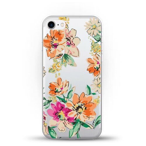 фото Силиконовый чехол цветы оранжевые на apple iphone se (2020) andy & paul