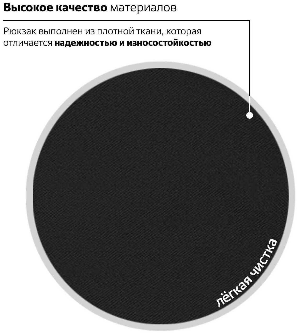 Рюкзак Brauberg Один тон цвет: черный - фото №13