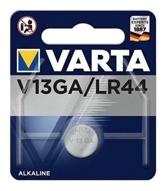 Батарейка для часов Varta V13GA LR44 G13 (AG13) 1.5V, в блистере 1шт.