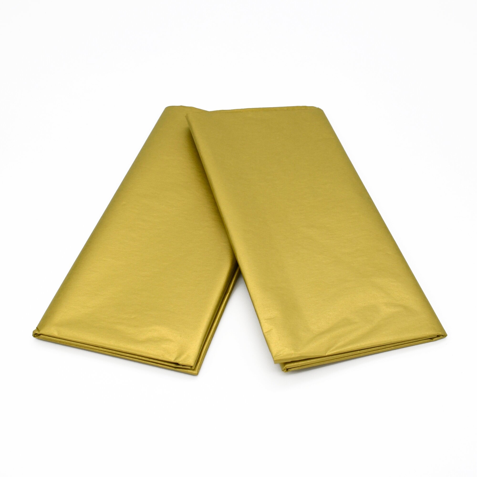 Подарочная бумага тишью золотого цвета 10 листов 51x66 см