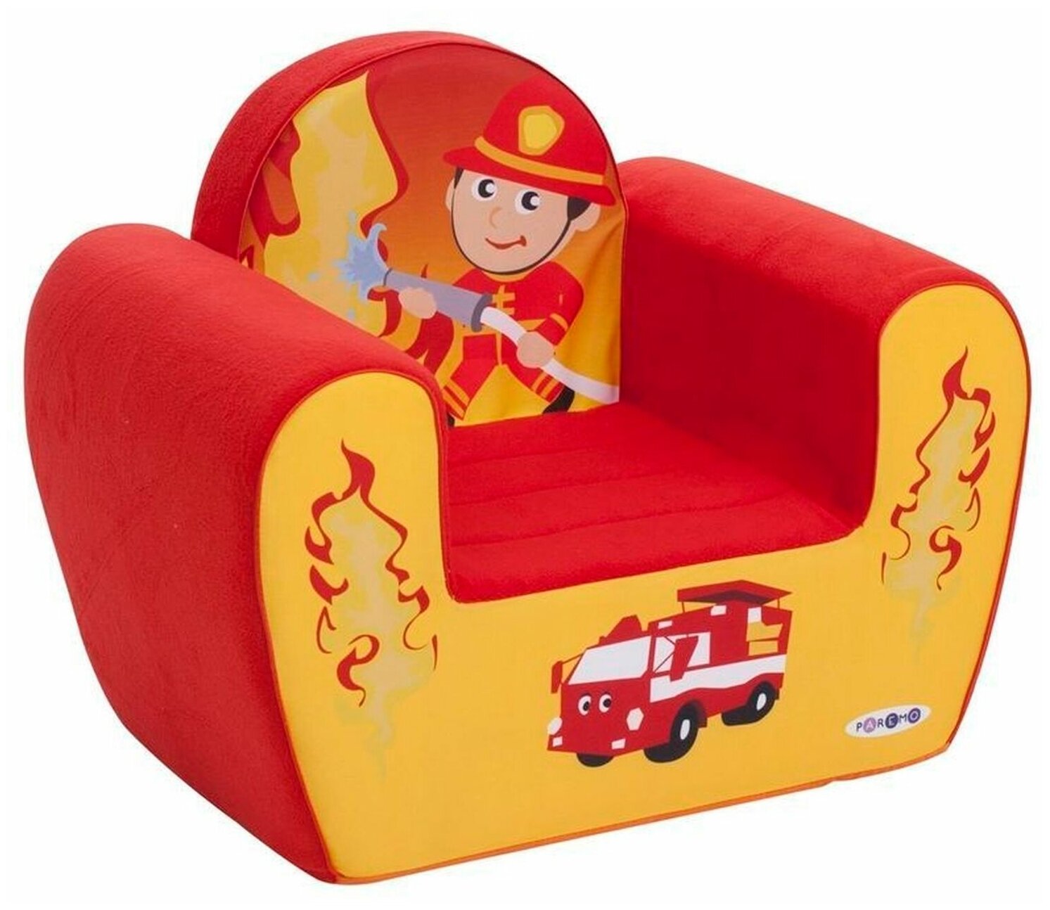 Бескаркасное (мягкое) детское кресло серии "Экшен", Пожарный