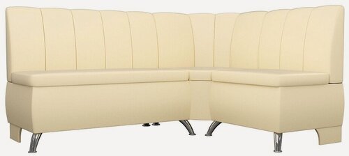 Изображение товара Кухонный диван Кантри угловой Бежевый Экокожа Правый, 173х135х88 см, с ящиком для белья