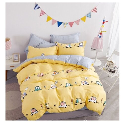 фото Постельное белье 1.5-спальное tango tpig4-1204, сатин, 50 х 70 и 70 х 70 см желтый