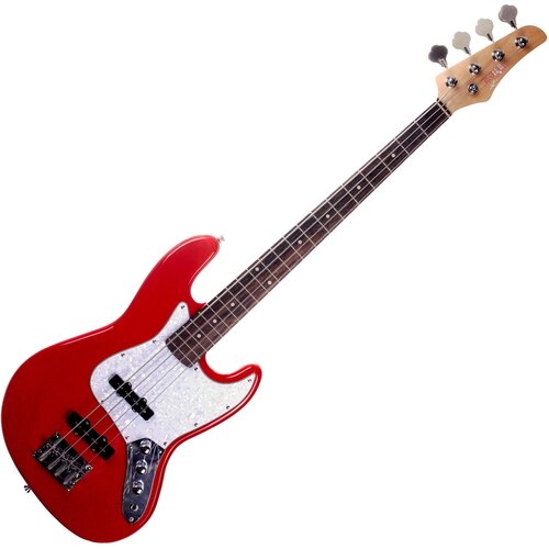 Redhill JB200/RD бас-гитара 4-струнная, цвет красный
