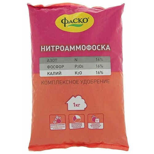 удобрение минеральное сухое фаско на основе аммиачной селитры 0 9 кг Фаско Удобрение минеральное сухое Фаско, на основе Нитроаммофоски, 1 кг