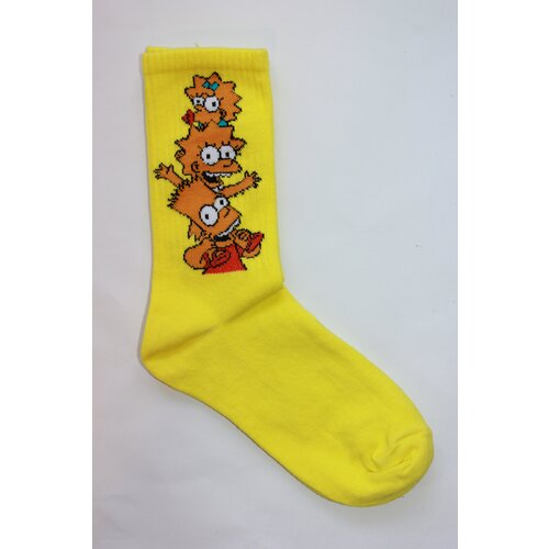 фото Женские носки frida высокие, нескользящие, на новый год, износостойкие, ослабленная резинка, подарочная упаковка, размер 36-43, желтый