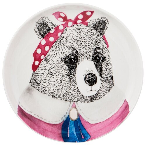 фото Тарелка закусочная fashion animals медведица, 19см lefard (409-125)