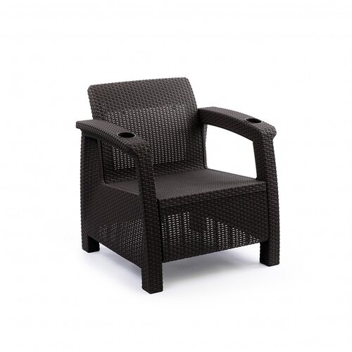 Кресло Альтернатива Ротанг плюс, 73 x 70 x 79 см, мокко кресло альтернатива ротанг плюс м8839 с бежевой подушкой мокко темно коричневый