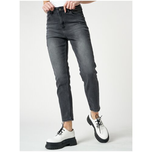 фото Джинсы зауженные , размер 42-44, серый нет бренда