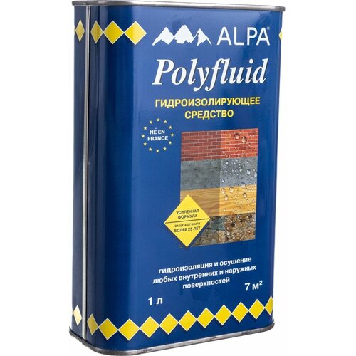 Гидроизолирующее средство ALPA Polyfluid мастика alpa polyfluid гидроизолирующее средство 5 2кг 5 л цвет прозрачный