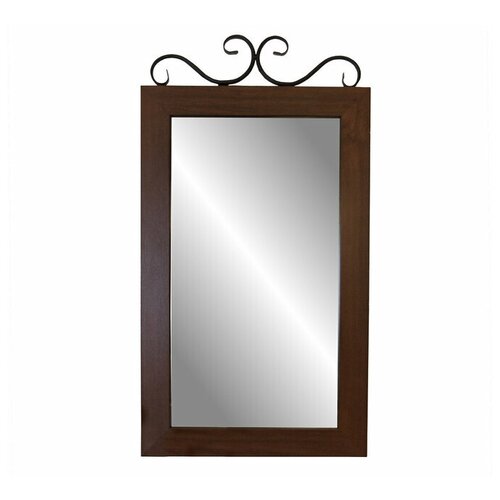 фото Зеркало навесное сартон 51 черный/средне-коричневый мебелик