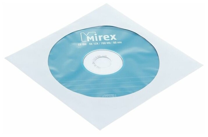 Диск CD-RW Mirex, 4-12x, 700 Мб, конверт, 1 шт