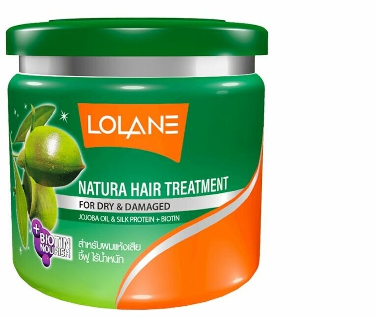 Натуральная маска для сухих и повреждённых волос Lolane Natural Hair Treatment FOR DRY & DAMAGED, 100 мл.