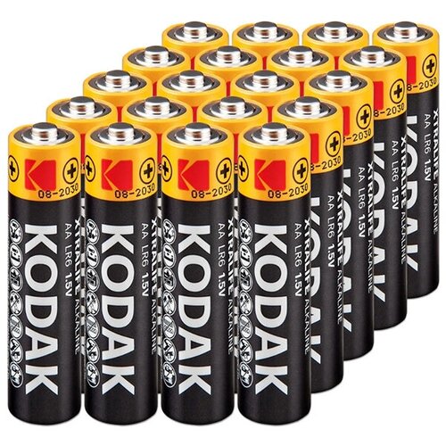 Батарейки Kodak XTRALIFE AA, R06 20шт щелочная (alkaline) kodak батарейка алкалиновая kodak xtralife aaa lr03 60box 1 5в бокс 60 шт