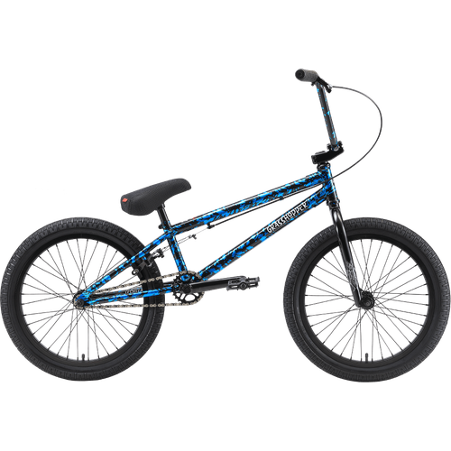 Велосипед BMX Tech Team Grasshopper 20 2022 сине-черный трюковый велосипед bmx tech team grasshoper 20 2022 сине черный