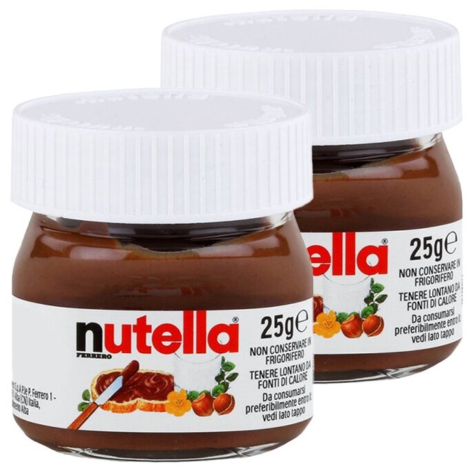 Шоколадная паста Ferrero Nutella Mini (Великобритания), 25 г (2 шт)