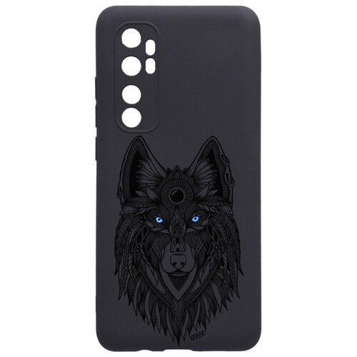 фото Ультратонкая защитная накладка gleam 3d для xiaomi mi note 10 lite с принтом "grand wolf" gosso