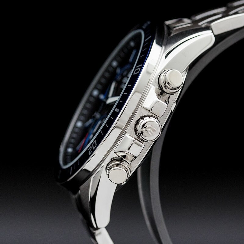 Наручные часы CASIO Edifice, серебристый/синий — фото 1