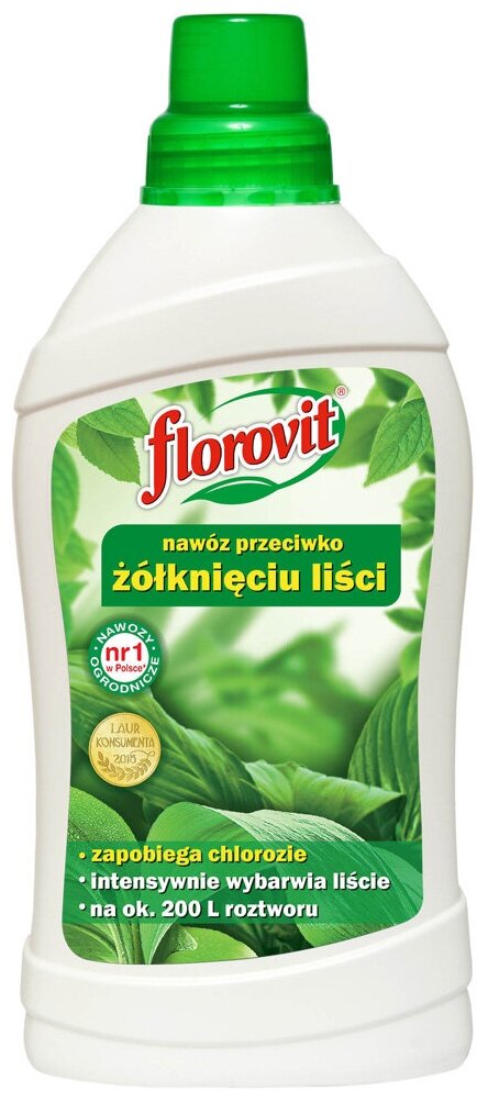 Удобрение "Florovit" против пожелтения листьев, для домашних и садовых растений 1л - фотография № 4