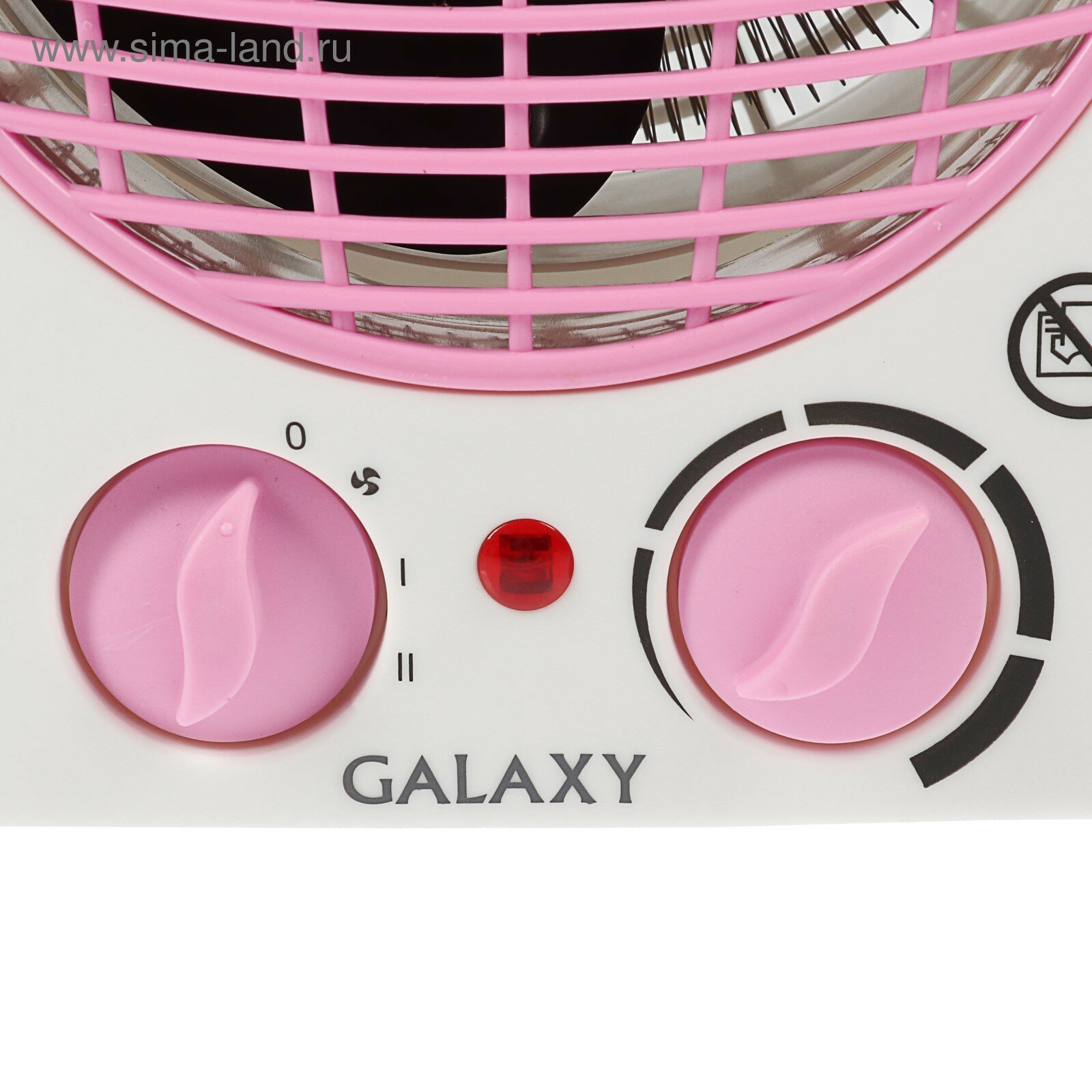 Тепловентилятор GL 8176, 2000 Вт, вентиляция без нагрева, бело-розовый - фотография № 2