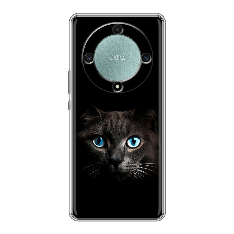 Дизайнерский силиконовый чехол для Хонор Х9а / Huawei Honor X9a Кот в темноте