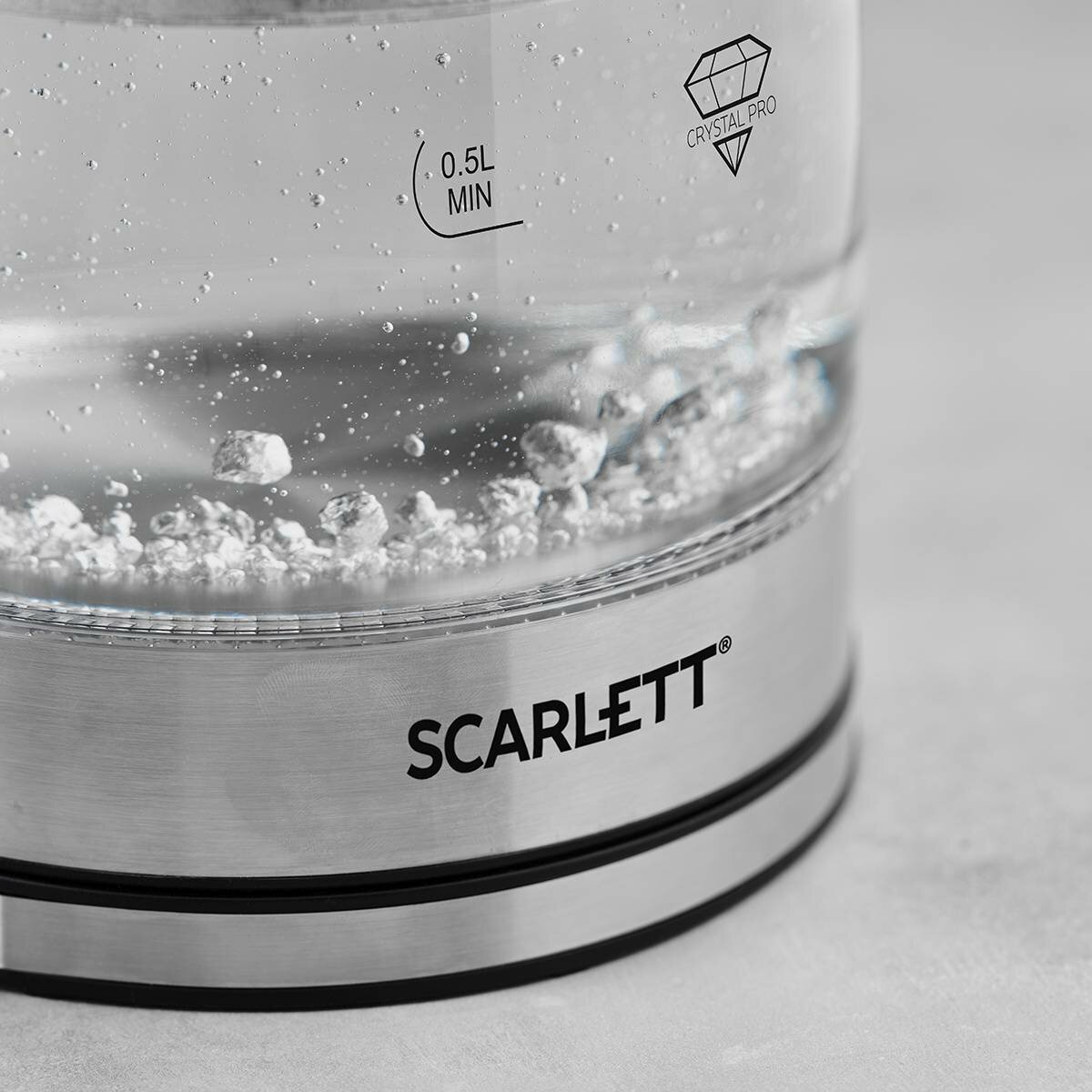 Чайник электрический Scarlett SC-EK27G70 серебристый/черный, стекло - фото №13