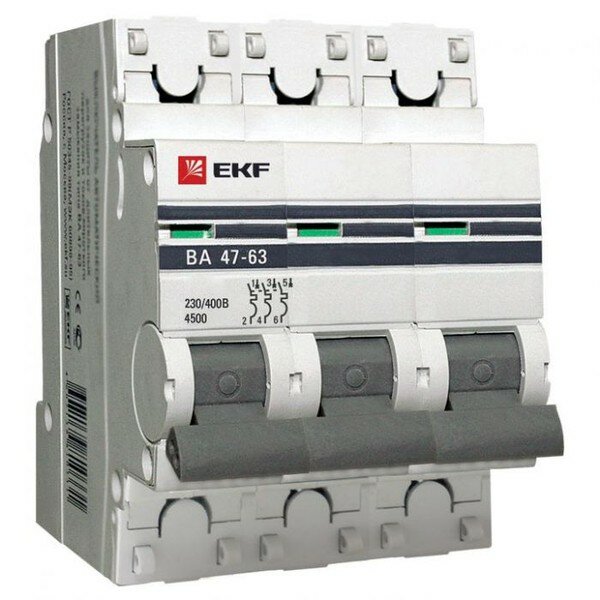 Автоматический выключатель EKF ВА 47-63 (C) 4,5kA 20 А