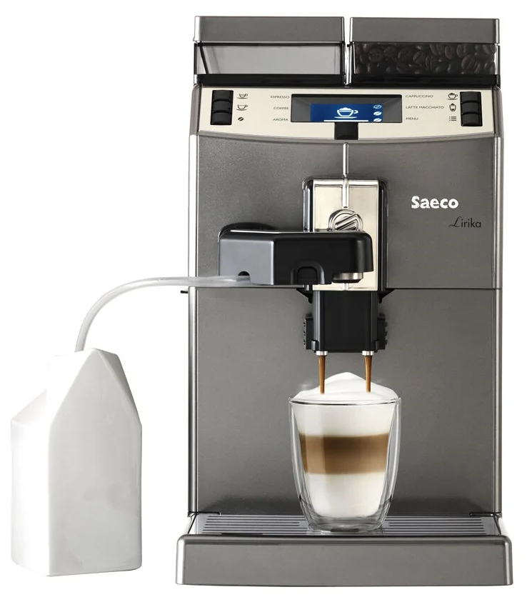 Кофемашина Saeco Lirika One Touch Cappuccino, серебристый