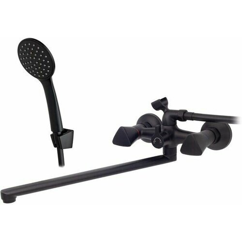 Смеситель для ванны и душа Sanday, материал латунь, цвет черный, латунь