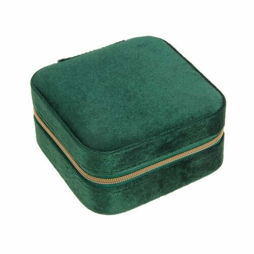 Шкатулка для украшений зеленого цвета 10х10х5 см 782₽