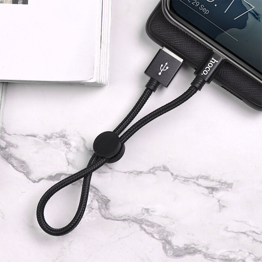 Кабель USB HOCO X35 Premium USB - Type-C, 3A, 25 см, черный