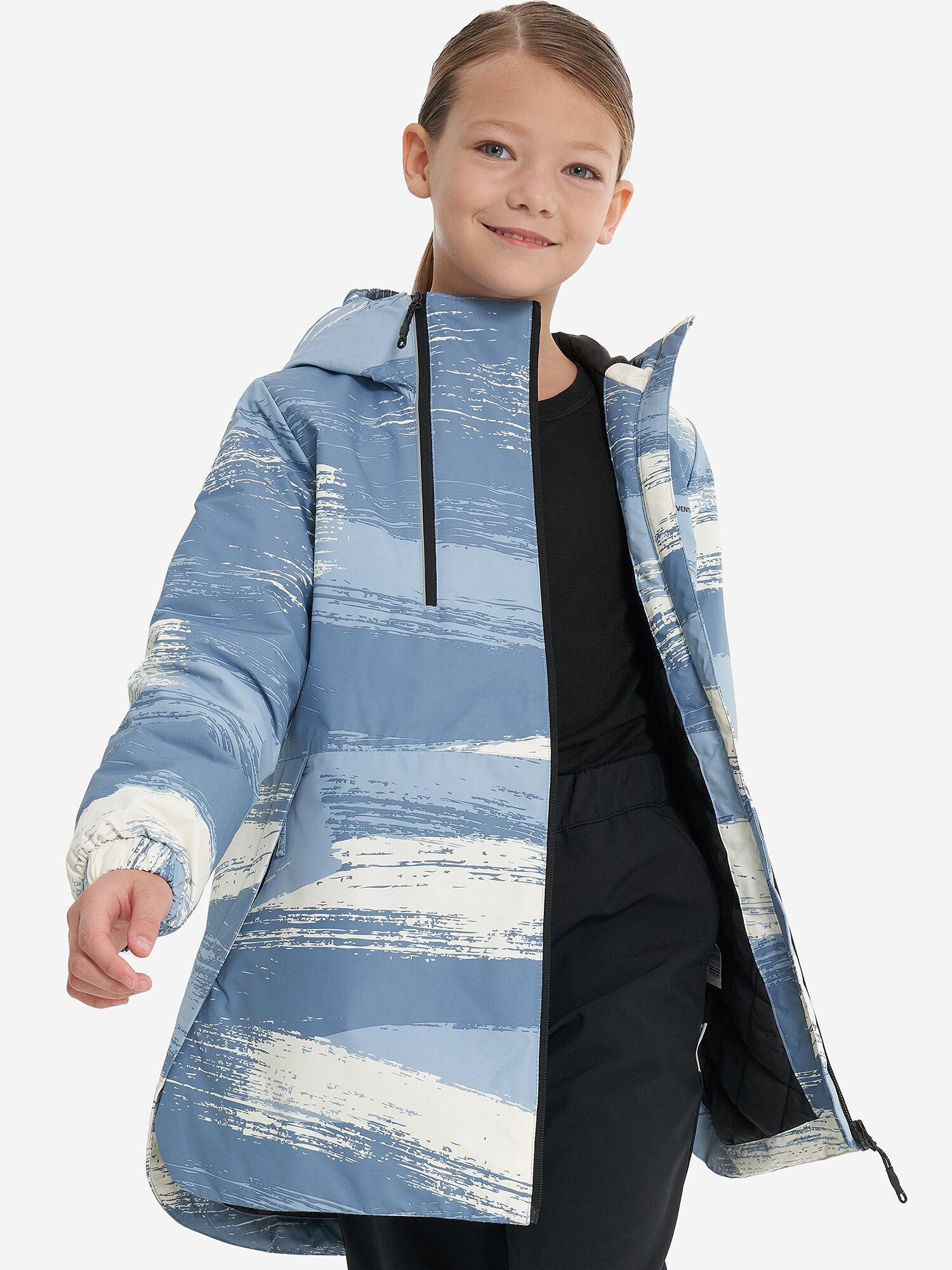 Куртка спортивная OUTVENTURE Active Girls Padded Jacket размер 146/152 голубой