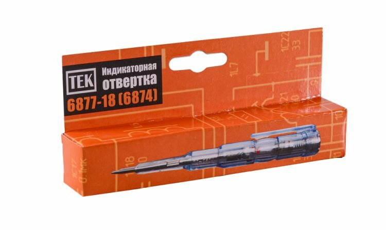 Отвертки Отвертка-индикатор Ресанта 6877-18, аналоговая, прозрачная, подсветка дисплея