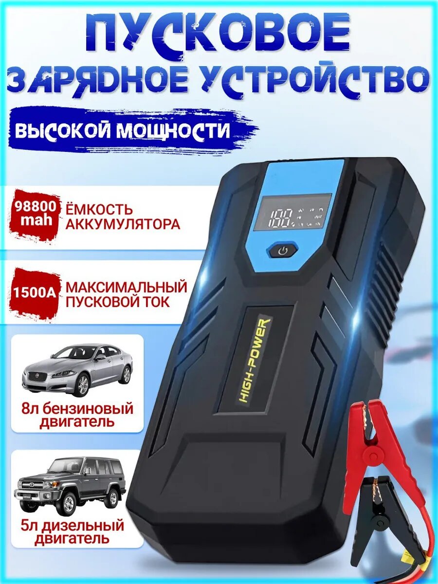 Пусковое устройство для автомобиля 98800 mAh