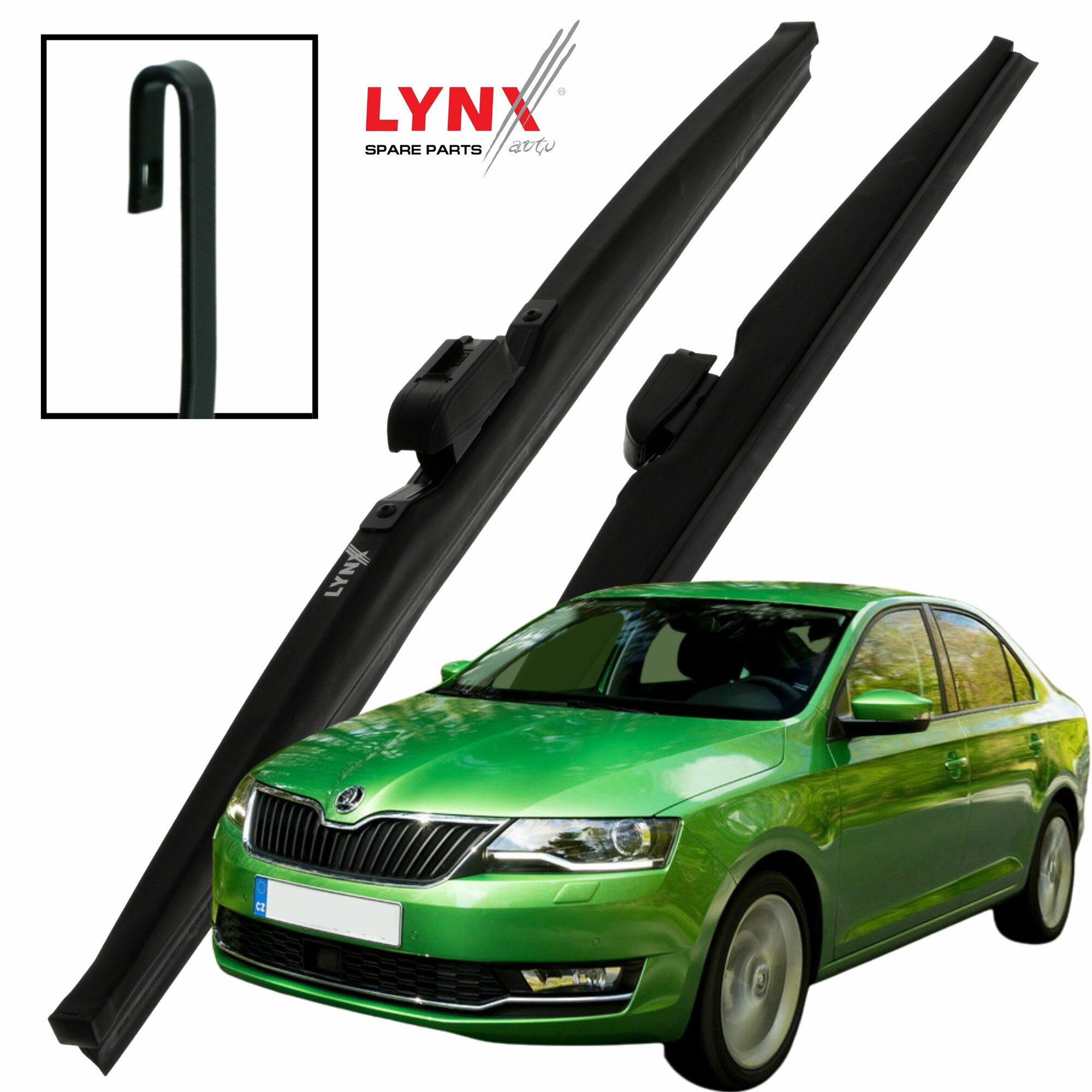 Дворники Skoda Rapid (1) NH3 / Шкода Рапид рест. 2017 2018 2019 2020 Щетки стеклоочистителя зимние LYNXauto 600мм-400мм к-т 2шт.