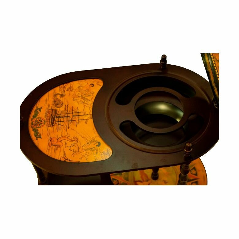 Глобус-бар напольный со столиком, диаметр 42 см — фото 1