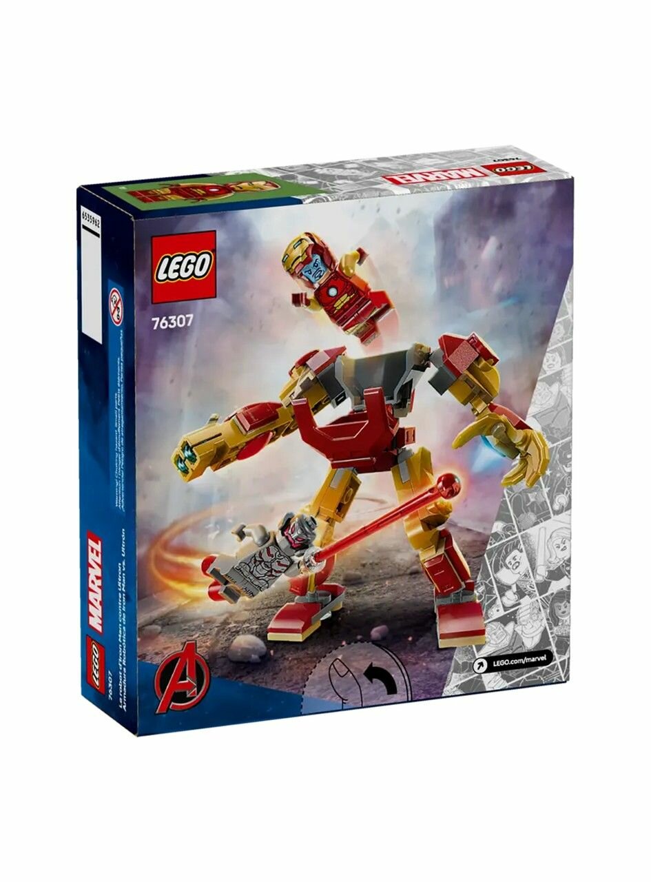 Конструктор LEGO MARVEL 76307 Super Heroes Iron Man Mech vs. Ultron Робот Железного Человека против Альтрона 101 деталь — фото 1