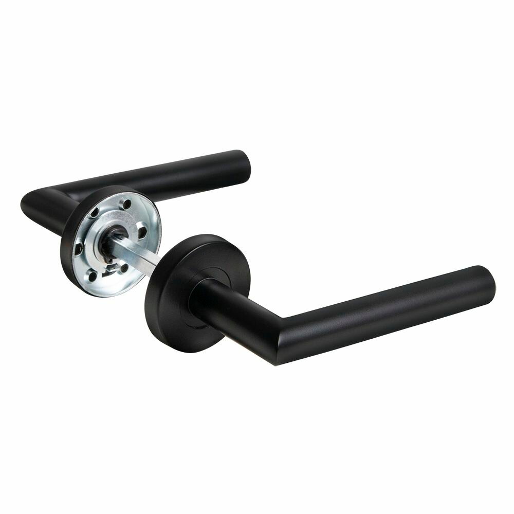 Ручка Fuaro раздельная для дверей любого типа R. DSS201-0204/19 (INOX 201) BLACK