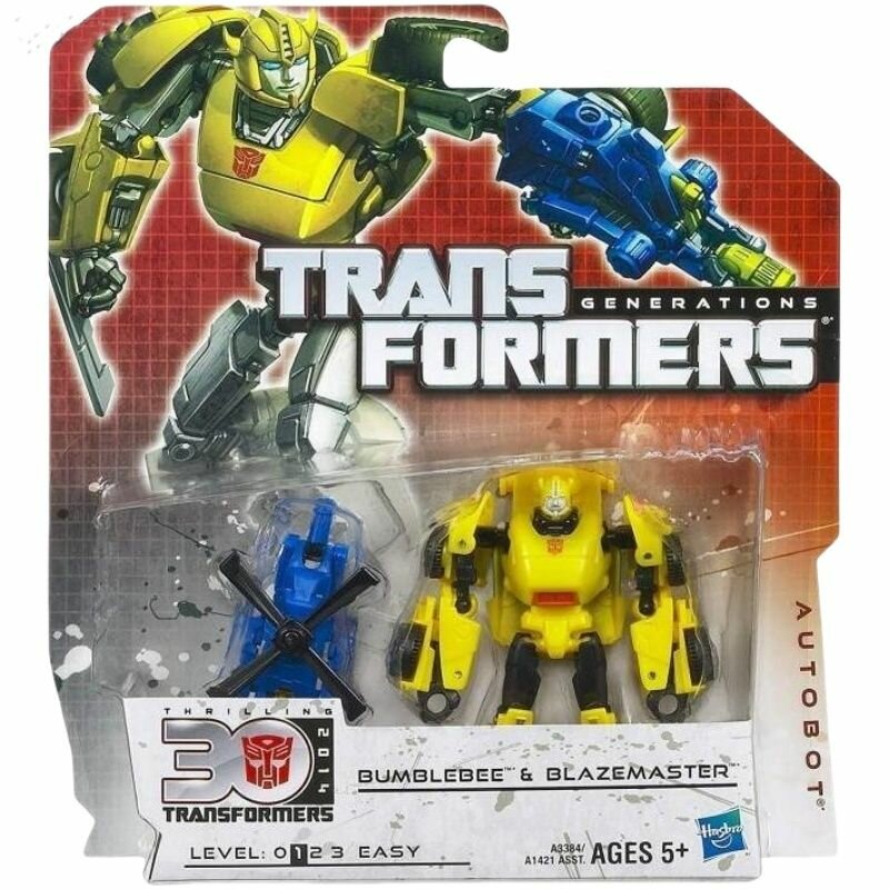 Трансформеры игрушки Hasbro 2014 Transformers Thrilling 30 Lg Class Bumblebee & Blazemaster