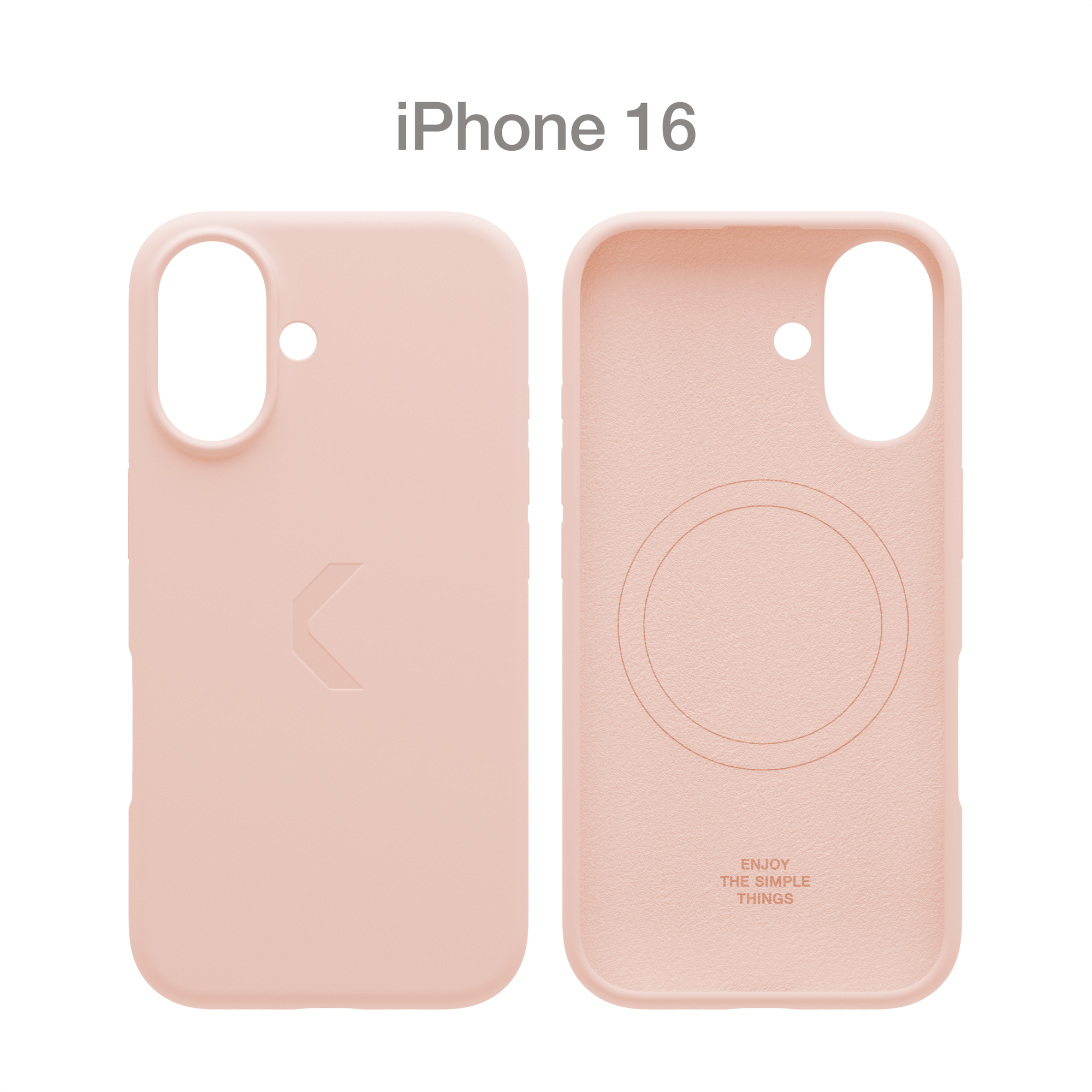 Силиконовый чехол COMMO Shield Case для Apple iPhone 16 с поддержкой беспроводной зарядки, Peach Pink
