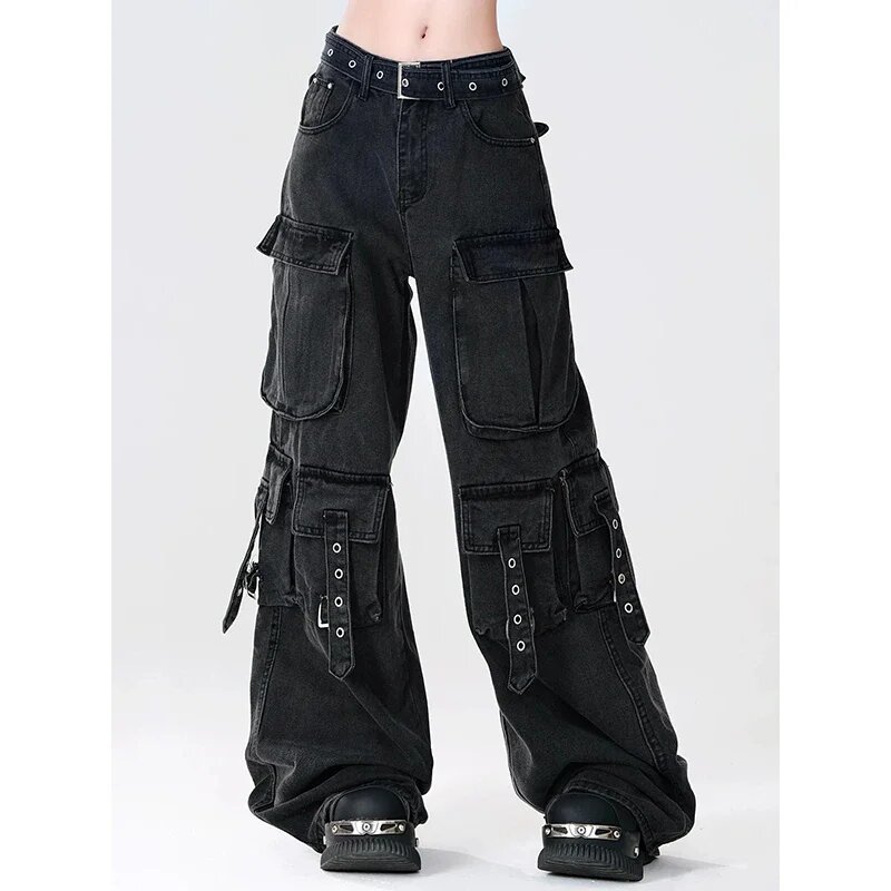 Джинсы PUNK STYLE GIRL, размер XL, черный