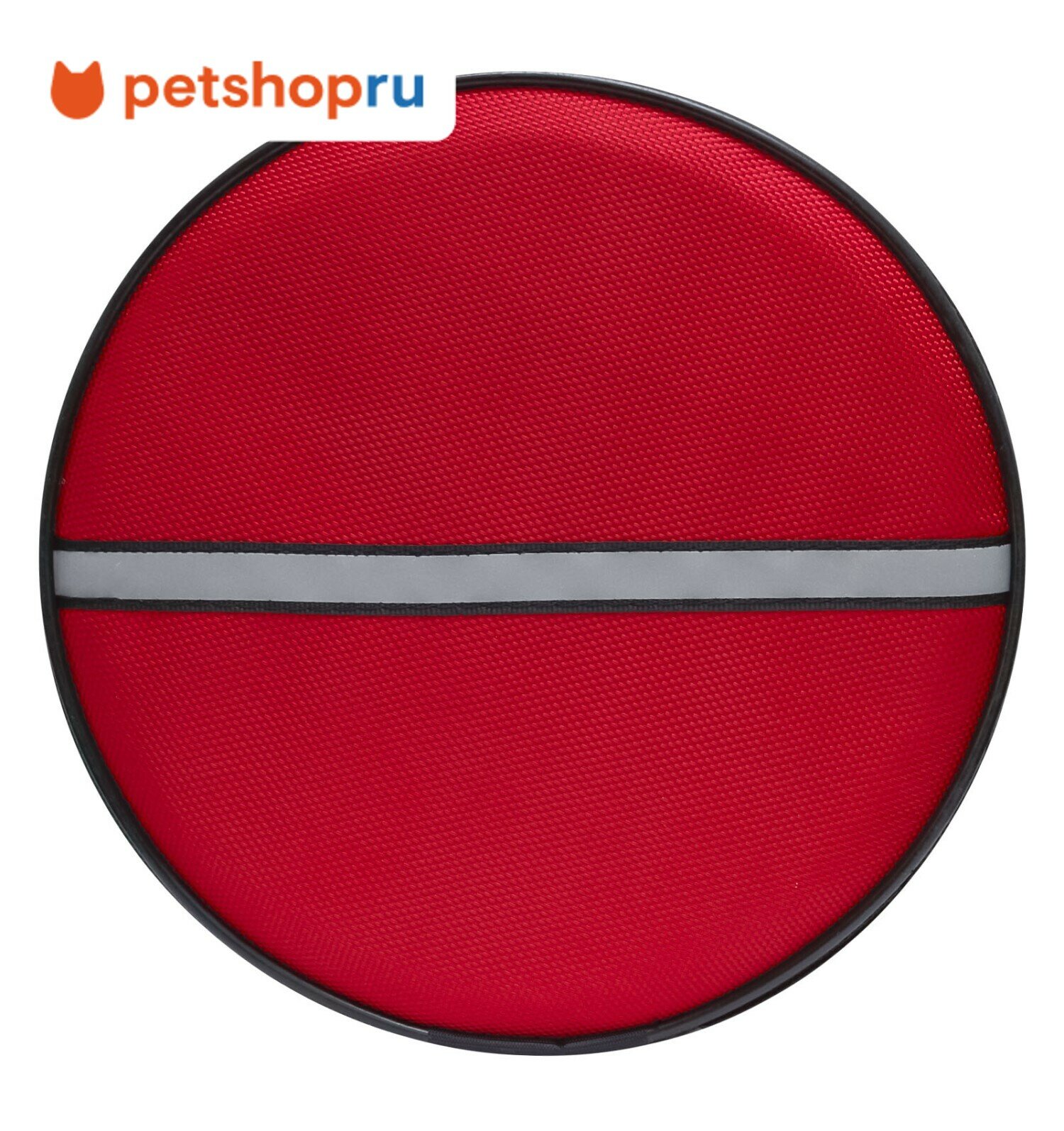 PETSHOP Игрушка-апорт для собак "Тарелка" из нейлона красный 21 см