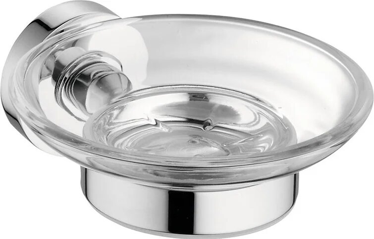 Мыльница Ideal Standard IOM настенная стеклянная из нержавейки круглая хром