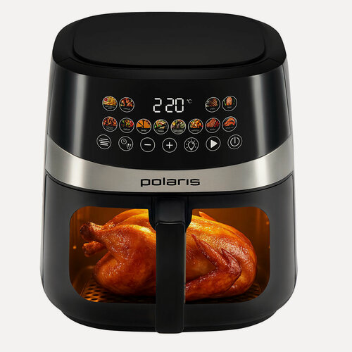 Изображение товара Аэрогриль Polaris PAF 8005W, WIFI, IQ Home, черный