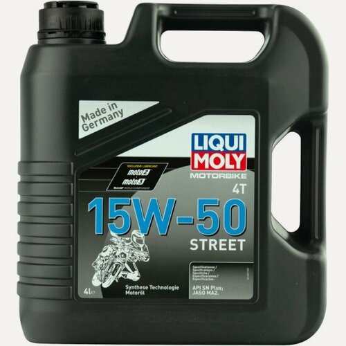 Изображение товара Моторное масло Liqui Moly Motorbike 4T Street 15W-50 HC-синтетическое 4л