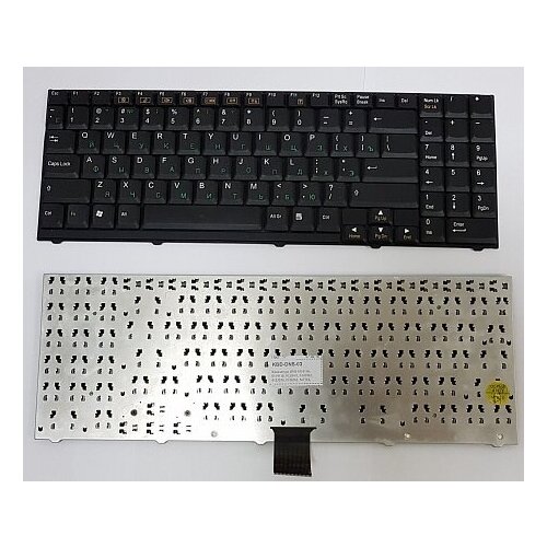 Клавиатура для ноутбука Roverbook Explorer D796WH Черная Плоский Enter Черная без рамки 1000₽