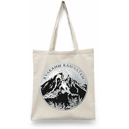 фото Сумка-шоппер унисекс каждому своё "камчатка/kamchatka/россия" черная